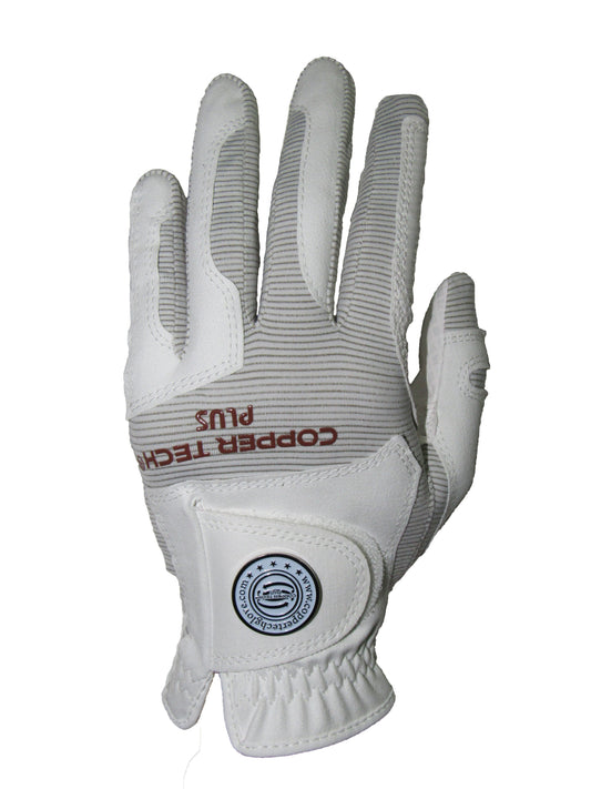 Copper Infused Golf Glove White/White