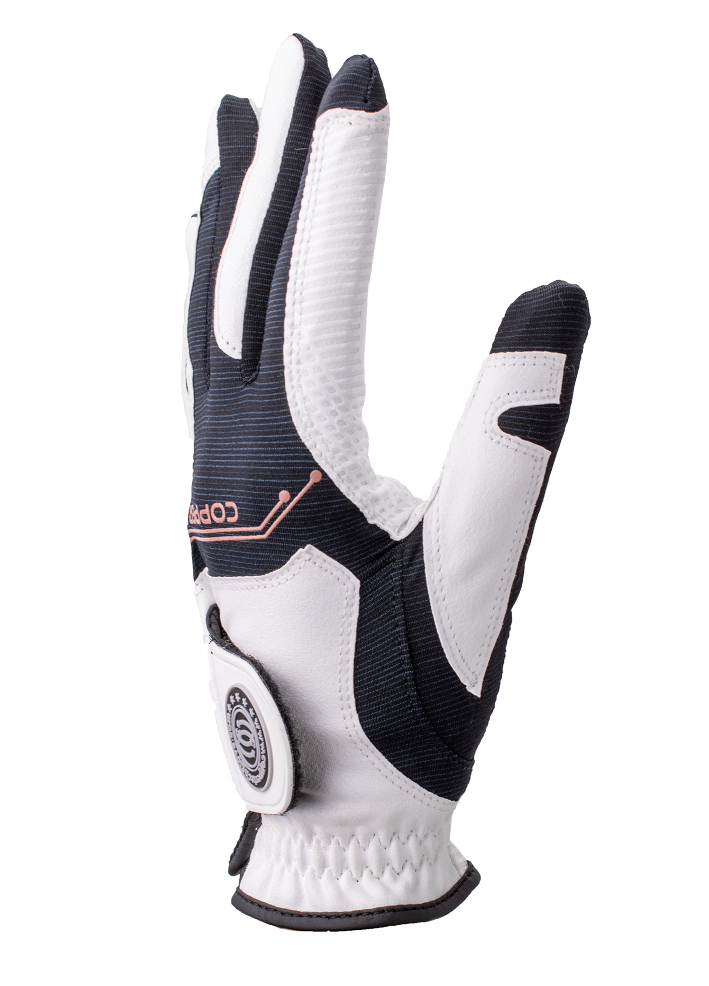 Copper Tech Golf Glove, White/Black, 2-Pack
