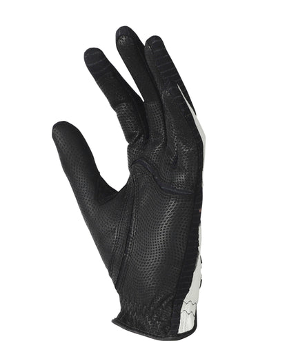 Ultra Premium Kangaroo Leather Golf Glove Black/White, Black Palm