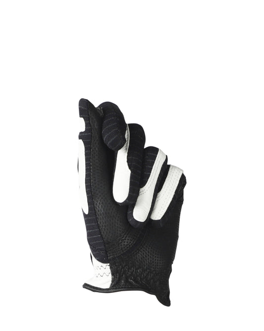 Ultra Premium Kangaroo Leather Golf Glove Black/White, Black Palm