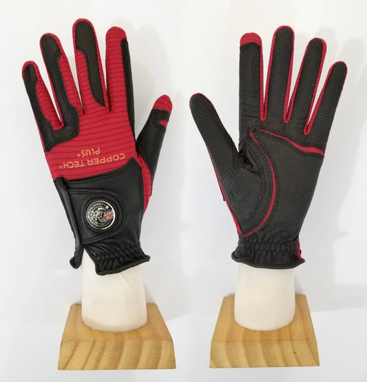 Ultra Premium Kangaroo Leather Golf Glove Black/Red