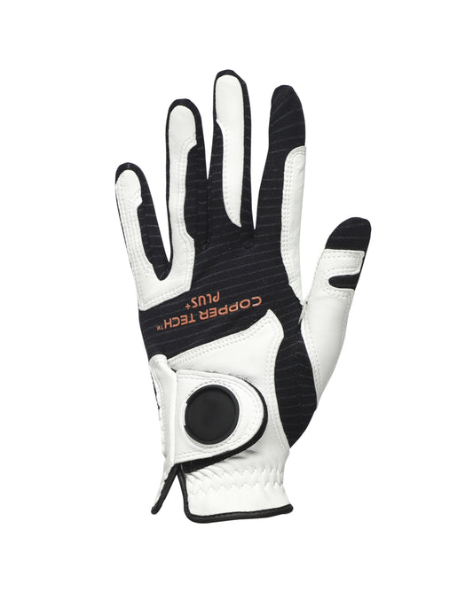Ultra Premium Kangaroo Leather Golf Glove White/Black,  White Palm