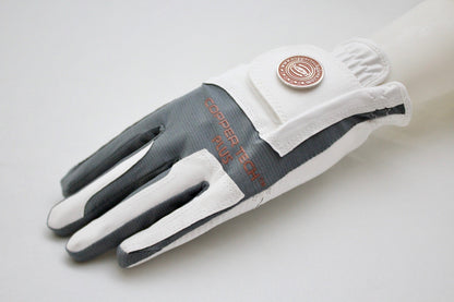 Copper Infused Golf Glove White/Grey