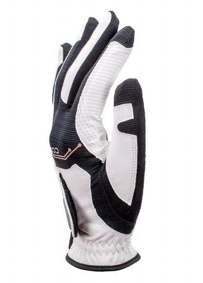 Copper Tech Golf Glove, White/Black, 2-Pack