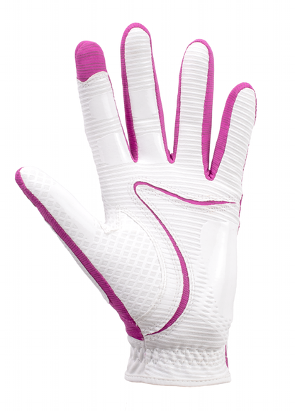 Copper Tech Golf Glove, White/Fuchsia, 2-Pack